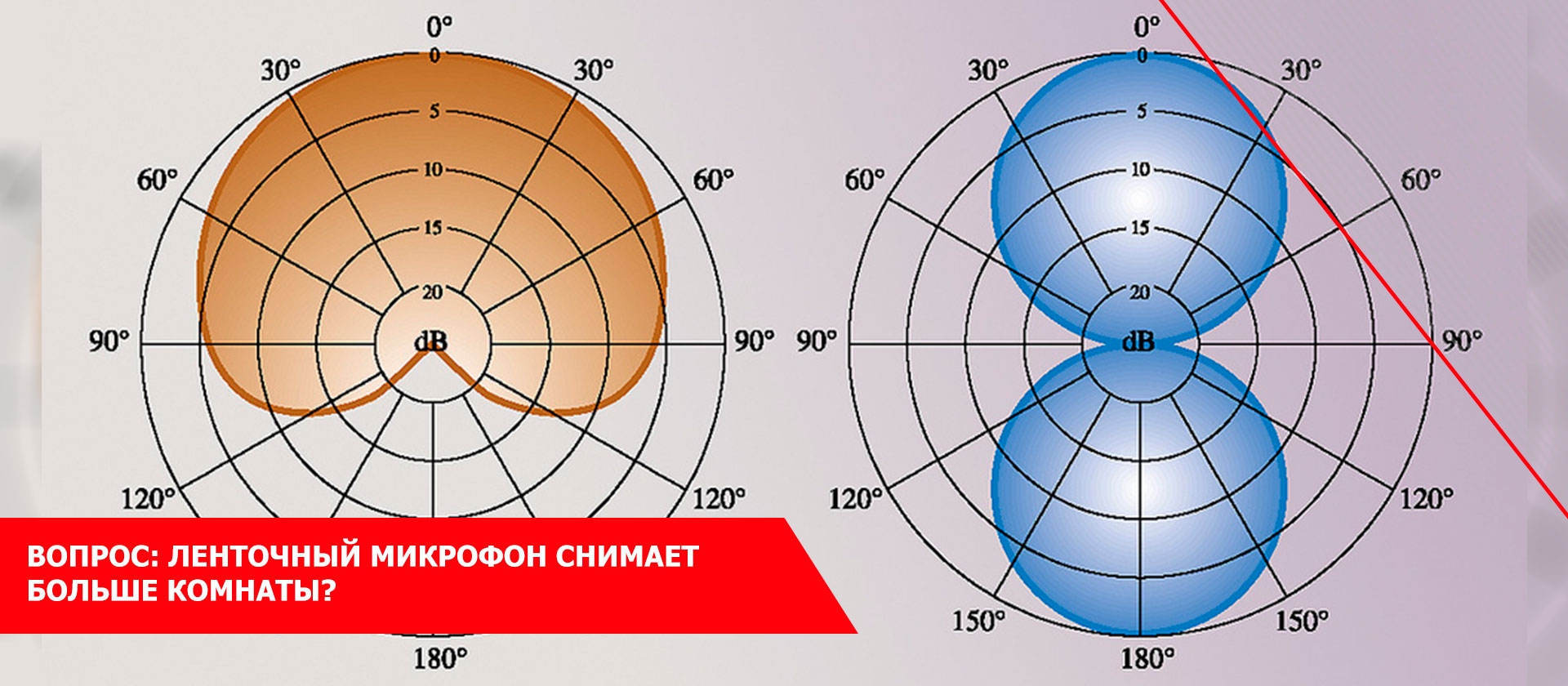 ВОПРОС: ленточный микрофон снимает больше комнаты?