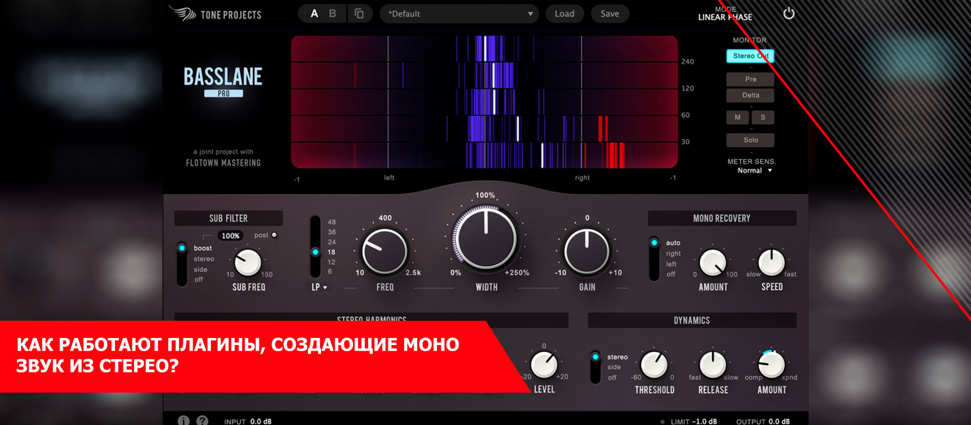 Как работают плагины, создающие моно звук из стерео?