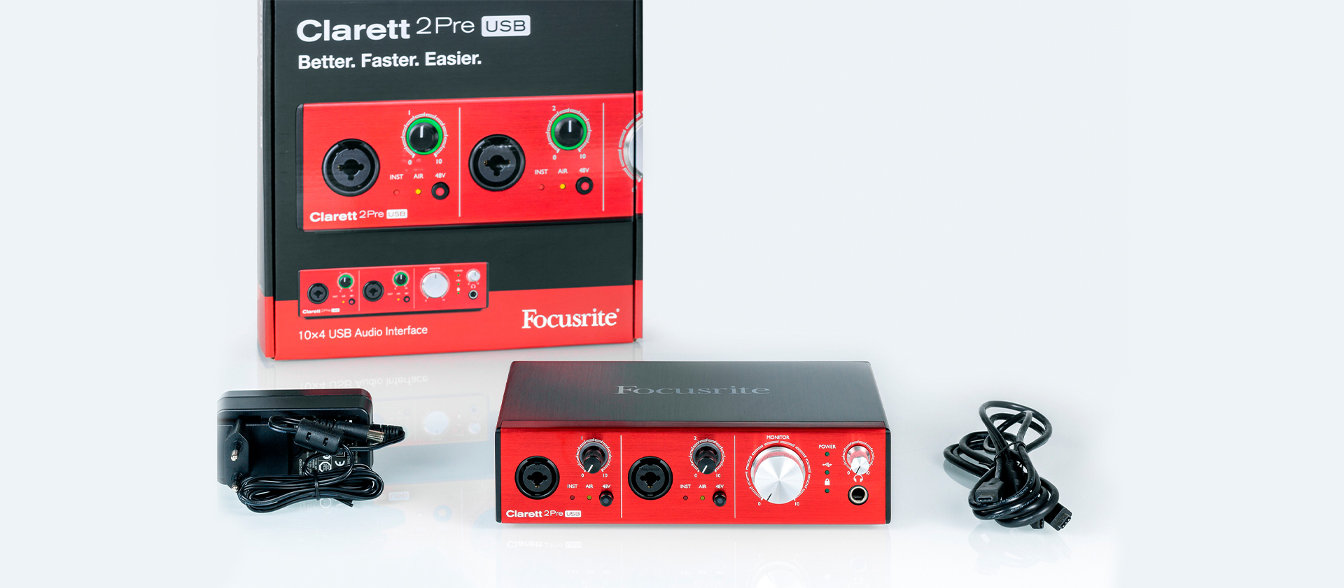 Focusrite Clarett 2Pre USB, Clarett 4Pre USB – высококачественные USB интерфейсы для студий звукозаписи!